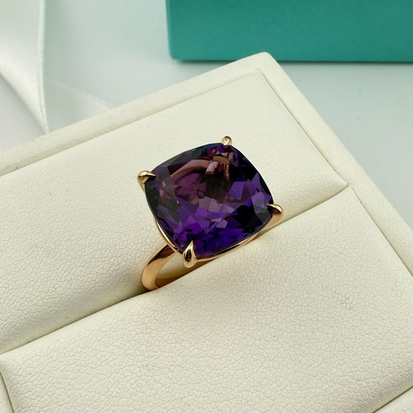 Tiffany & Co. Amethyst Sparkler Cocktail Ring in 18k Rose Gold - Picture 8 of 9
